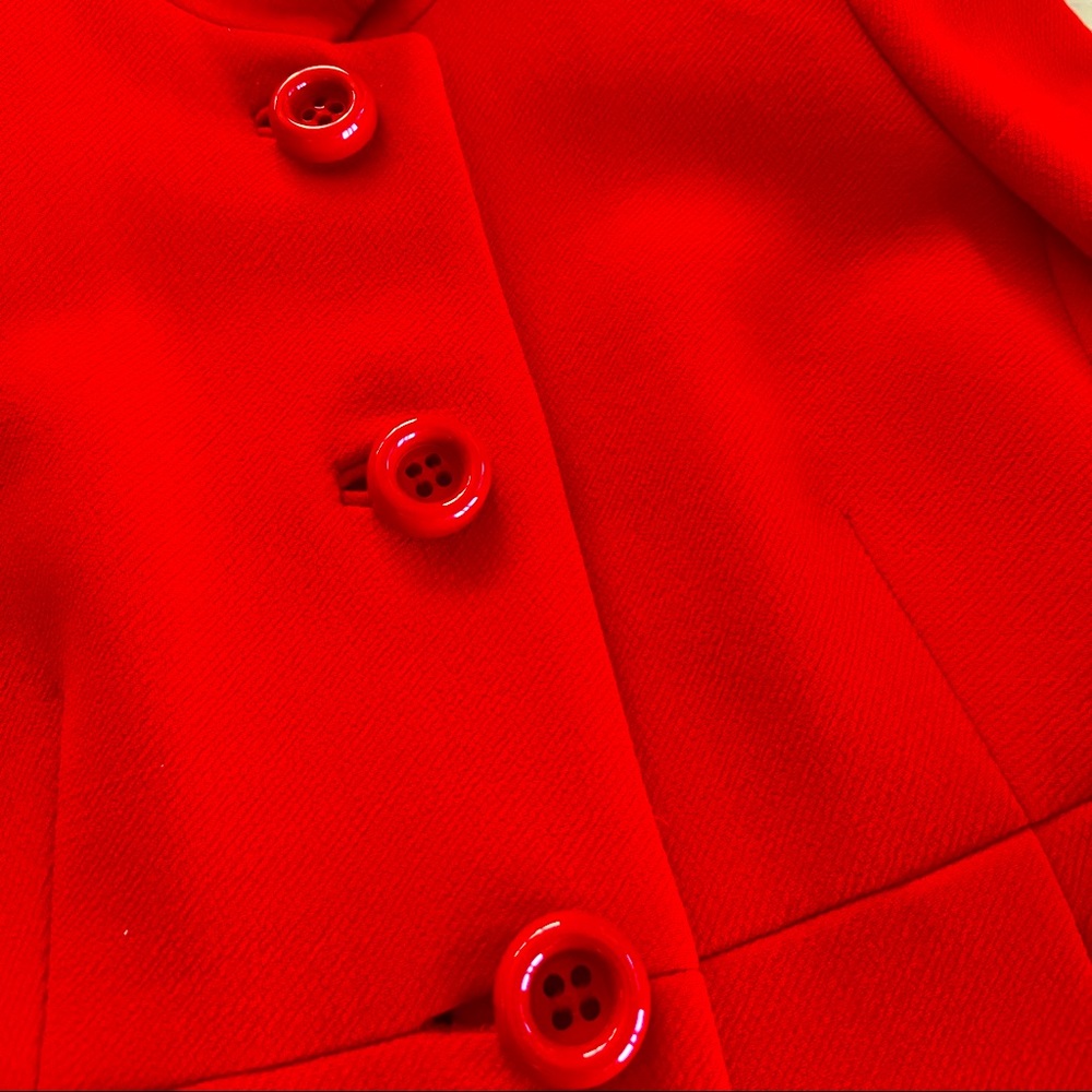 J Crew Bella Red Wool Coat - Size 2